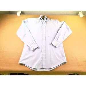 Vintage Sears Roebuck & Co. Button Up Dress Shirt Men's 15.5 32/33 Solid Blue